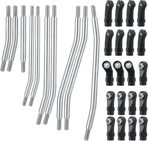 MORLORDY Juego de varillaje de suspensión RC para TRX4 1/10 RC Crawler Car Upgrades, 10PCS 12.323 in distancia entre ejes, acero inoxidable