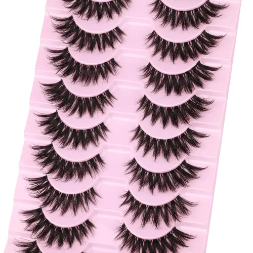 Miniatura 2 de Pestañas postizas de aspecto natural, pestañas de banda transparente, ojo de gato, pestañas de visón sintético, pestañas postizas de volumen 3D