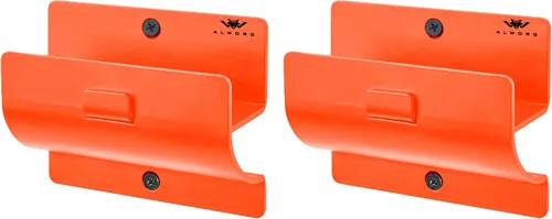 Miniatura 9 de Juego de 4 colgadores de escalera para pared de garaje, gancho negro resistente para almacenamiento de escaleras de montaje en pared. Soporte