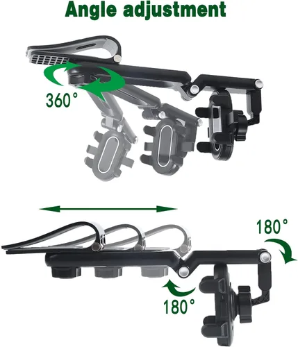 Miniatura 4 de Soporte para teléfono con visera solar, soporte para teléfono para automóvil, giratorio 360° y ajustable, compatible con todos los teléfonos