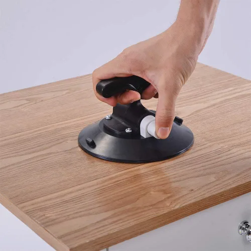 Miniatura 4 de IMT Bomba de succión de vidrio de 6 pulgadas activa, elevador de vidrio con ventosa al vacío con mango en T con placa cóncava para superficie