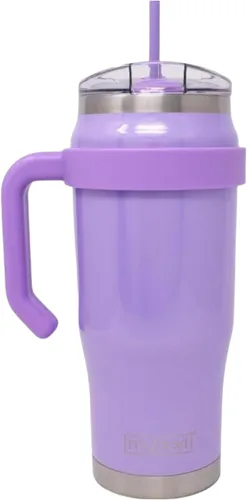 Miniatura 22 de MyBevi Outlander - Taza de viaje de acero inoxidable de alta calidad, para frío/calor, aislamiento de 3 capas, mango resistente, duradera y elegante