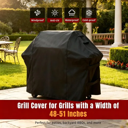 Miniatura 8 de SHINESTAR Funda para parrilla al aire libre, se adapta a Weber Spirit 200 y Spirit II 200 parrilla de gas 600D Oxford resistente a prueba de agua