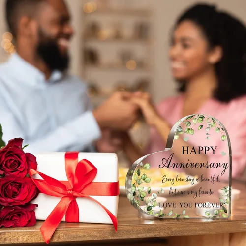 Miniatura 4 de Regalo cardenal de feliz aniversario para mujer, regalo de boda de acrílico para ella, él, pareja, esposa, marido