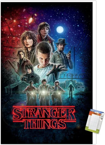 Miniatura 14 de Trends International Netflix Stranger Things - Póster de pared de una hoja, 14.725 x 22.375 pulgadas, versión enmarcada de madera de granero