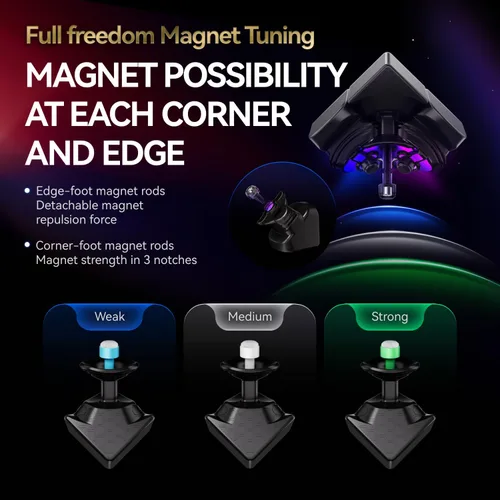 Miniatura 7 de GAN 16 Maglev Max Speed Cube 3x3 Magnético, Cubo de velocidad de estabilidad de potencia, tacto máximo profesional, cubo de velocidad para niños
