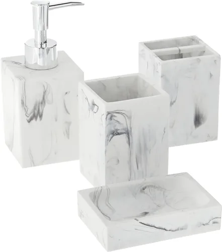 Miniatura 27 de Sweet Home Collection - Colección de accesorios de baño, diseños únicos decorativos y hermosos para decoración de baño, dispensador de loción/jabón