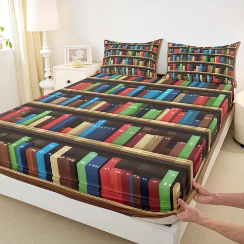 Miniatura 24 de Manfei Juego de sábanas para niños con diseño de coches de dibujos animados, tamaño individual, juego de ropa de cama con vehículos de construcción