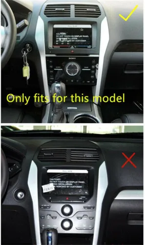 Miniatura 2 de L2R para Ford Explorer 2011 2012 2013 2014 2015 Accesorios para Interior de Coche Cubierta de Navegación del Tablero Consola Marco de Embellecedor