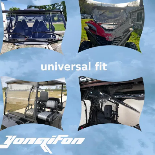 Miniatura 5 de Kit de limpiaparabrisas manual para carrito de golf, universal con limpiaparabrisas utilitario de 15.7 pulgadas, funciona a mano, compatible