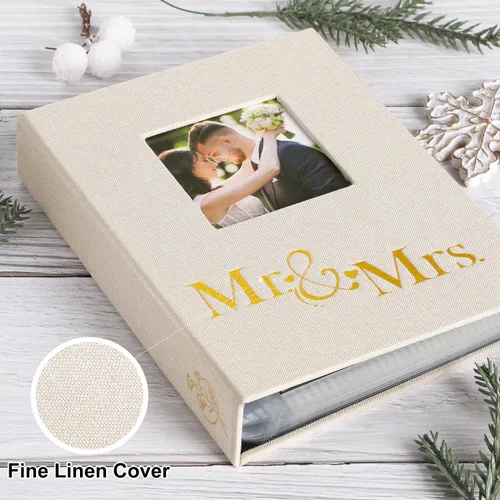 Miniatura 3 de Lanpn Álbum de fotos de boda de 4 x 6 pulgadas, 2 paquetes, cada paquete tiene capacidad para 50 imágenes, mini álbumes de fotos de boda