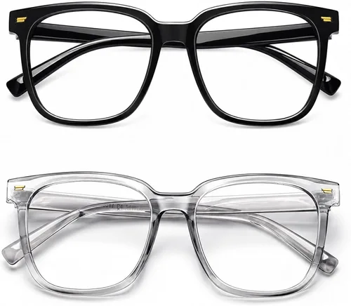 Miniatura 17 de PANNER Gafas cuadradas de gran tamaño con bloqueo de luz azul para mujeres y hombres, antirreflejos, reducen la fatiga ocular, gafas de computadora