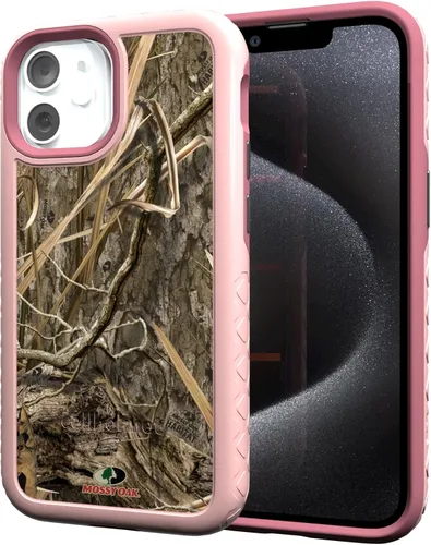 Miniatura 110 de cellhelmet Mossy Oak Agua Yellowfin Funda de doble capa en gris diseñada para iPhone 13 Mini a prueba de golpes y caídas, duradera, como se ve