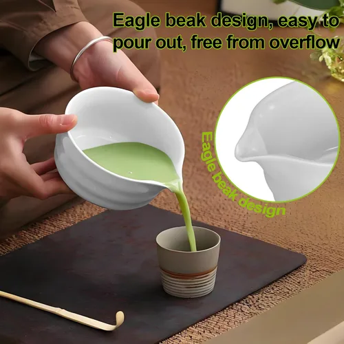 Miniatura 6 de Juego de batidor de matcha con cuenco matcha, batidor de bambú matcha, cuchara, tamizador, soporte para batidor de matcha, regalos únicos