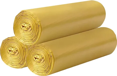 3 rollos de bolsas de basura pequeñas – 60 unidades duraderas de 4 galones pequeñas bolsas de basura para el hogar, oficina, cocina, baño, 60