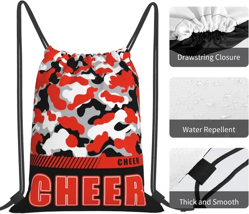 Miniatura 59 de Mochila con cordón impermeable para gimnasio, bolsas con cordón, bolsa de cuerda deportiva, mochila de camuflaje, Bolsas con cordón Cheer - Bolsas