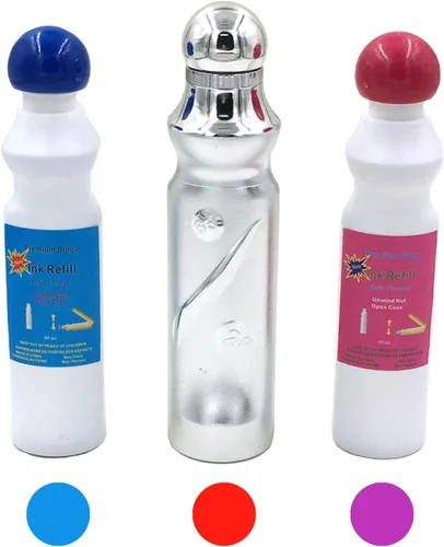 Miniatura 4 de Tapp Collections™ 3 Daubers de bingo con una carcasa metalizada Azul