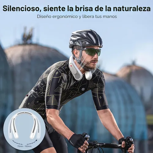 Miniatura 7 de Hotsales Ventilador de cuello, manos libres, sin aspas, portátil, recargable, funciona con batería de 6000 mAh, ventilador personal portátil