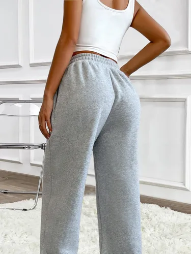 Miniatura 2 de Pantalones deportivos casuales para mujer, pantalones cruzados en V, cintura alta, holgados, pantalones para descansar