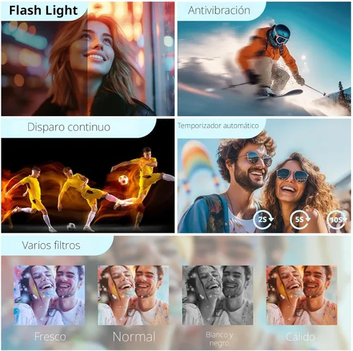 Miniatura 4 de Duluvulu Cámara digital 4K para enfoque automático de fotografía, cámara de video de 48 MP para YouTube con tarjeta SD, 2 baterías, cámara compacta