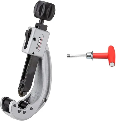 Miniatura 10 de RIDGID 31642 Modelo 152 Cortador de tubos de acción rápida (1/4 pulgadas a 2-5/8 pulgadas) + llave de tubo recta de aluminio RIDGID 31100 modelo 818