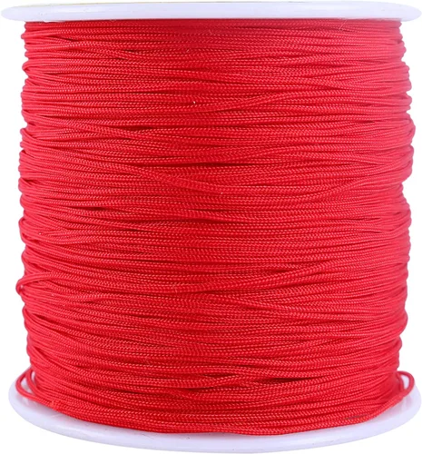 Miniatura 84 de KONMAY 1 rollo de cuerda de nailon para hacer pulseras de 150 yardas, trenzado de nailon Shamballa Macramé/cordón de cuentas de 0.4mm, cordón