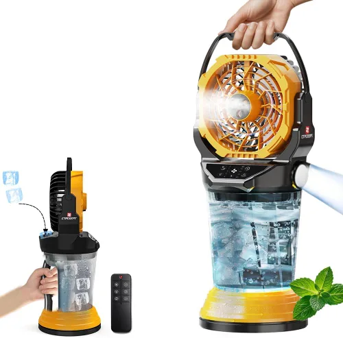 Miniatura 8 de Ventilador de nebulización portátil 2026 con batería recargable de 30000 mAh, ventilador oscilante automático de 120°, ventilador de pulverización