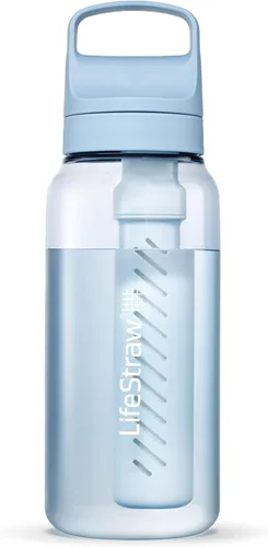 Miniatura 14 de LifeStraw Serie Go – Botella de filtro de agua sin BPA para viajes y uso diario, elimina bacterias, parásitos y microplásticos, mejora el sabor, 1L