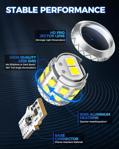 Miniatura 4 de Marsauto Bombilla LED 912 921 Mejorada de Luz de Marcha Atrás, Bombilla LED T15 de Respaldo para W16W 906 904 902 921 Bombilla de Luz de Marcha