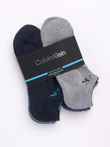 Miniatura 141 de Calvin Klein Calcetines para hombre, mezcla de algodón, acolchados, sin talla, forro de calcetines atléticos (6 unidades)