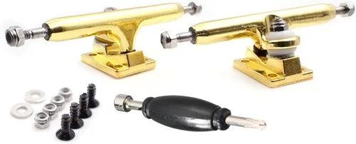 Miniatura 14 de SPITBOARDS Diapasón Pro Trucks de 1.339 in, tuercas de bloqueo reales, bujes de uretano con junta tórica de goma, suspensión optimizada, ancho 1.339