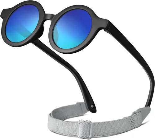 Miniatura 17 de RIVBOS RBK068 - Gafas de sol polarizadas UV400 para bebé, marco suave con correa segura para bebés y recién nacidos (0-24 meses)