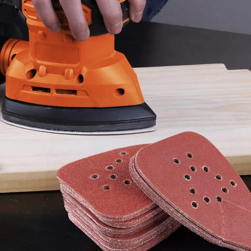 Miniatura 6 de LotFancy Almohadillas de lija para lijadoras de ratón Black and Decker, 50 unidades de papel de lija de grano 60, 80, 120, 150, 220, surtido