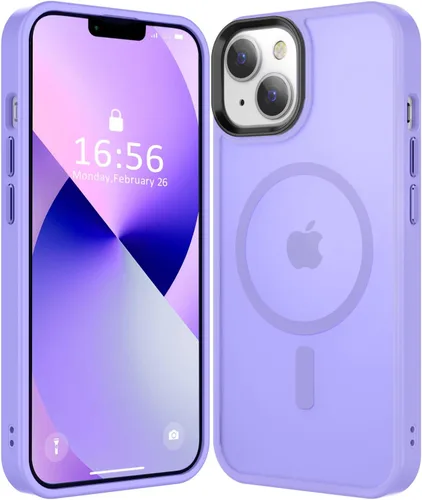 Miniatura 109 de Fuerte magnético para iPhone 11, compatible con Magsafe, [resistente a caídas de 13 pies] Funda trasera translúcida mate con sensación de piel