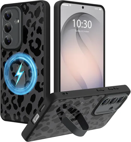 Miniatura 84 de Funda magnética compatible con Samsung Galaxy S25 Ultra para mujeres y hombres, estética flor de durazno, correa de muñeca ajustable incorporada