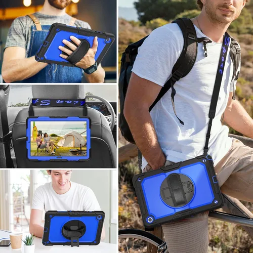 Miniatura 2 de HXCASEAC Funda para Samsung Galaxy Tab A8 de 10.5 pulgadas, protectora con protector de pantalla, correa de mano, soporte para bolígrafo, resistente