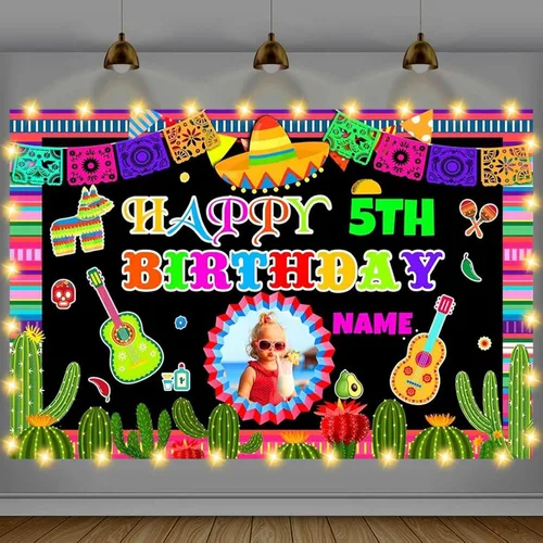 Miniatura 21 de Cartel de feliz cumpleaños beige personalizado para telón de fondo grande de feliz cumpleaños, globo aerostático, fiesta, interior y exterior