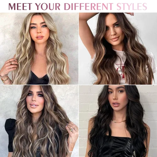Miniatura 6 de Extensiones de cabello humano real con clip, extensiones de cabello humano real sin costuras, extensiones de cabello humano real de 16 pulgadas