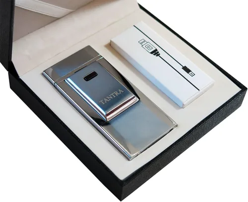 Miniatura 3 de Prestige Import Group - Tantra Adonis Pulso Electrónico Solo Arco A Prueba De Viento Sin Llama USB Encendedor De Cigarrillos - Plata plateado