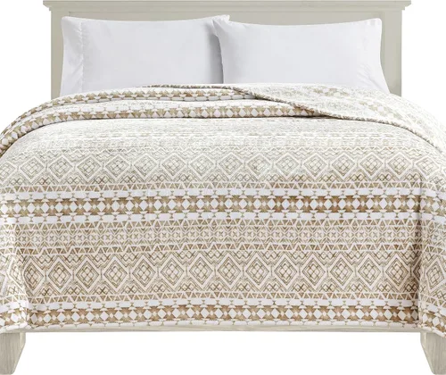 Miniatura 11 de Elegant Comfort Manta de Cama de Vellón de Franela con Estampado Ultra Suave, Colcha Cubrecama Ligera Acogedora y Suave, Manta Decorativa para Todas