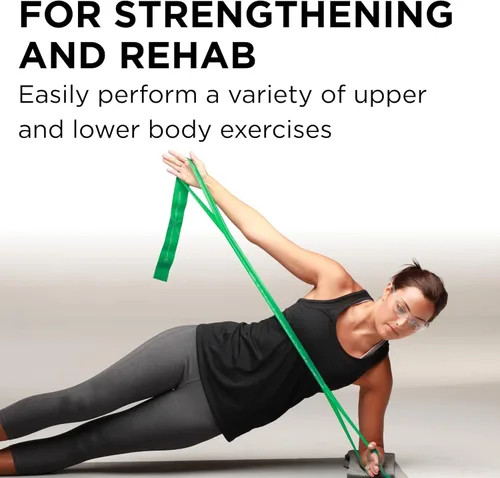 Miniatura 4 de THERABAND CLX Resistance Band with Loops, 5 Feet, Silver, Super Heavy, Non-Latex, Elastic Band for Exercise, Mobility & Rehab, Stretching, Home