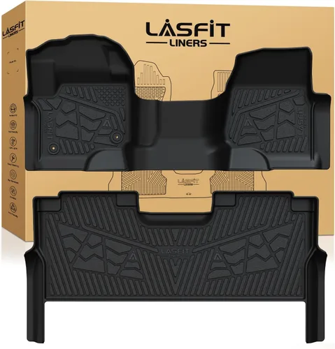 Miniatura 21 de LASFIT Alfombrillas delanteras para Ford F-150 2015-2026 F150 Lightning 2022-2025 SuperCrew & Super Cab Alfombra para todo tipo de clima, tapetes