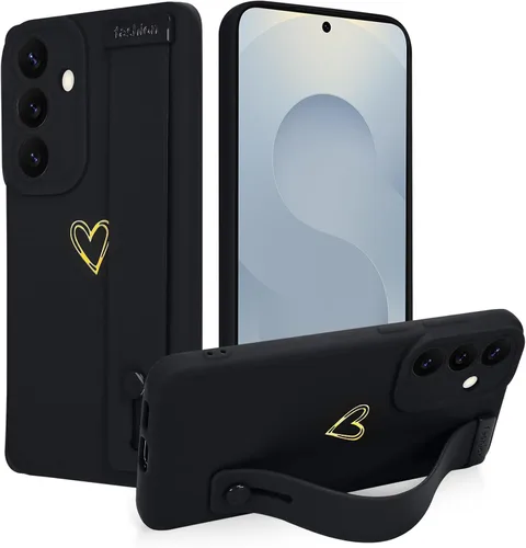 Miniatura 10 de Funda magnética compatible con Samsung Galaxy S25 Ultra para mujeres y hombres, estética flor de durazno, correa de muñeca ajustable incorporada