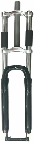 Horquilla negra para bicicleta, 26 pulgadas de triple árbol Horquilla de suspensión - Horquilla de bicicleta motorizada a gas (negro)