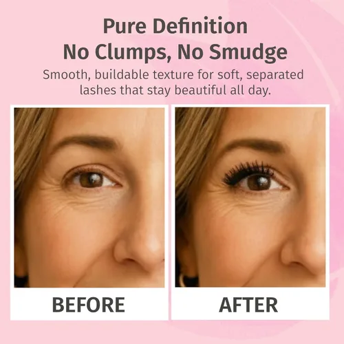 Miniatura 3 de Reviva Labs Máscara hipoalergénica negra para ojos sensibles y mujeres mayores, rímel suave, voluminizadora y alargadora para mujeres mayores de 50