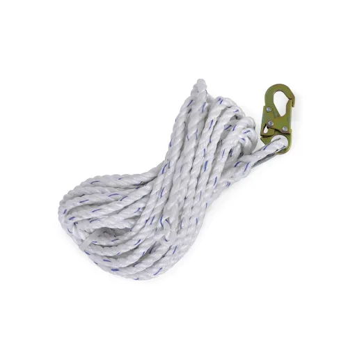 Miniatura 10 de Peakworks Línea de vida vertical estándar – Cuerda de poliacero de 5/8 pulgadas con gancho a presión – Industrial, construcción, techos, protección