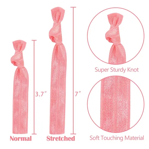 Miniatura 3 de MEEDEE Paquete de 100 accesorios elásticos para el cabello, sin arrugas, lazos suaves anudados, sin daños, colas de caballo, pulseras de yoga