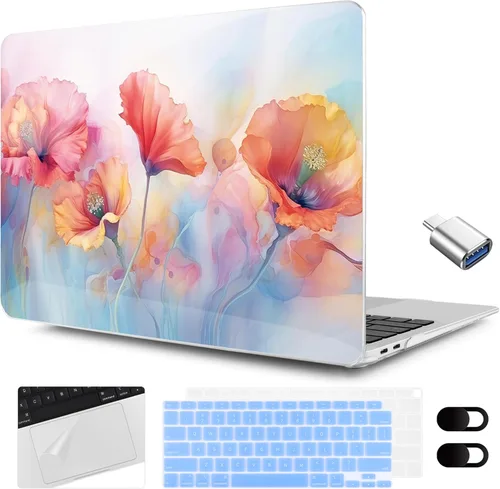 Miniatura 23 de MEEgoodo para MacBook Air de 13.3 pulgadas, funda 2021 2020 2019 2018 A2337 M1 A2179 A1932, carcasa transparente para MacBook Air M1, carcasa dura