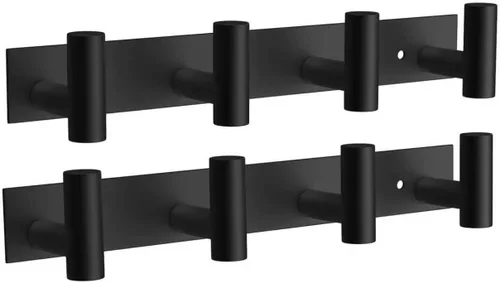 Miniatura 9 de VAEHOLD Ganchos de Pared para Abrigos Montados en Pared, Perchero con 6 Ganchos Dobles para Colgar Toalla Sombrero Abrigo Bata Bolsa Llave para Baño