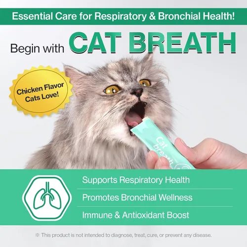 Miniatura 3 de Doctor By Suplementos Bronquiales para el Aliento de Gatos Tratamiento para Estornudos de Gatos Asma Resfriado Tos Alivio Nasal Apoyo Respiratorio e